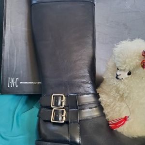 5M INC rider black boots double buckel